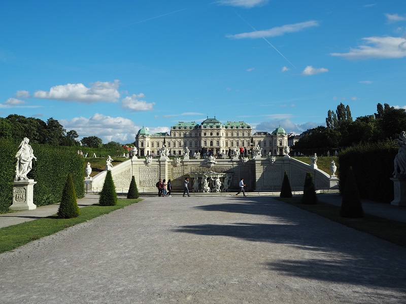 Palace Belvedere and gardens in vienna