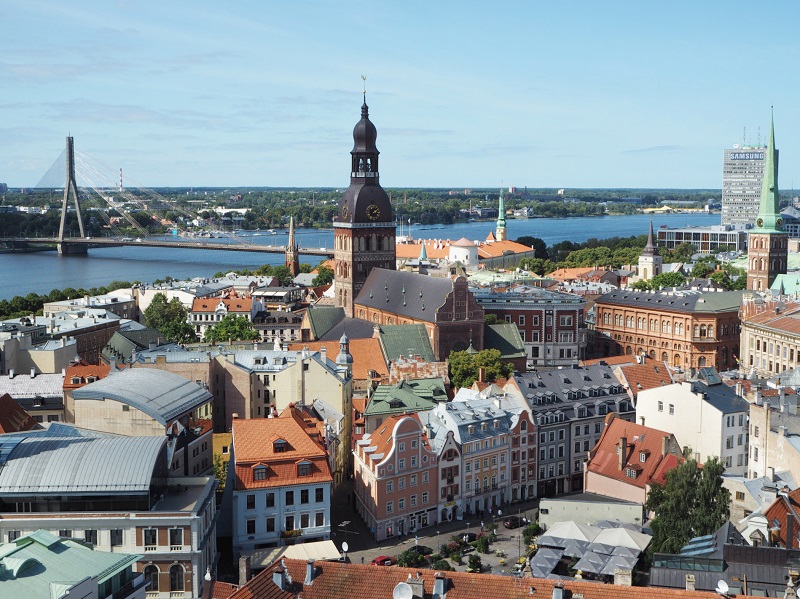Riga city panoramic view Baltics Tour