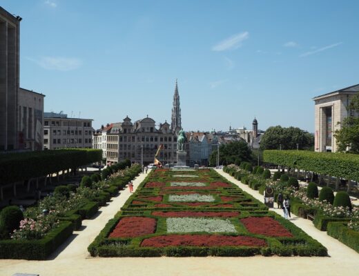The view from Mont des Arts in Brussels