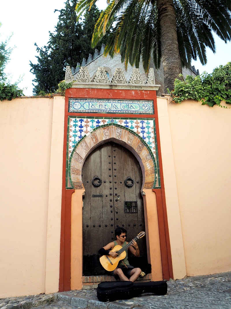 local guitar player at albacin granada spain