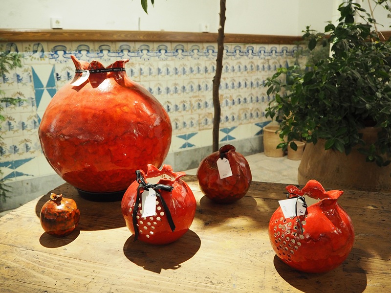 pomegranate ceramics and artwork symbol of Granada Spain
