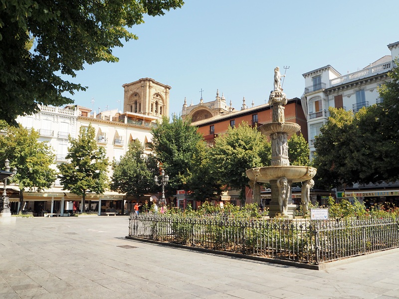 quaint square in granada spain