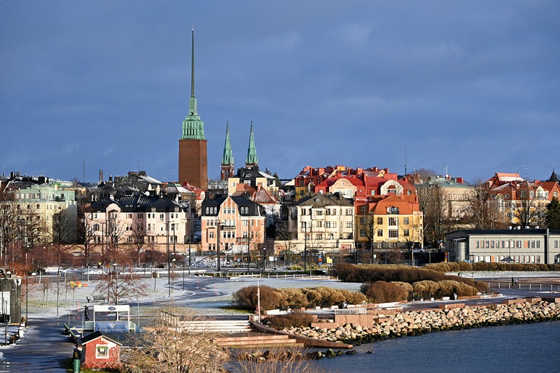 view over neighbourhood Eira Helsinki Finland